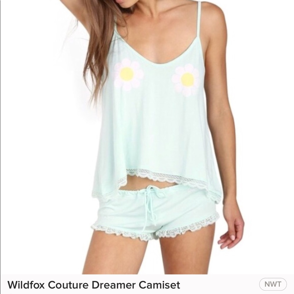 Wildfox couture Cami set and eye mask. New .